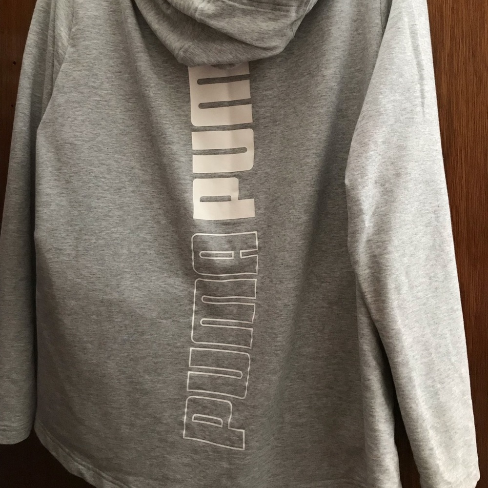 Puma grey and white zip up jacket